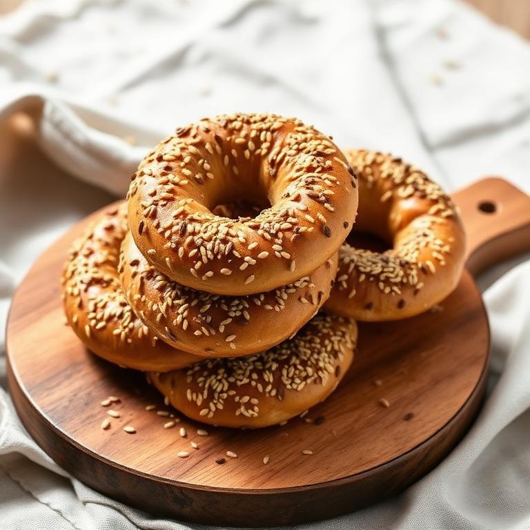 Evde Susamlı Simit