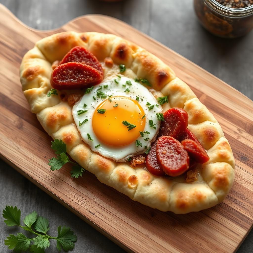 Sucuklu Yumurtalı Pide